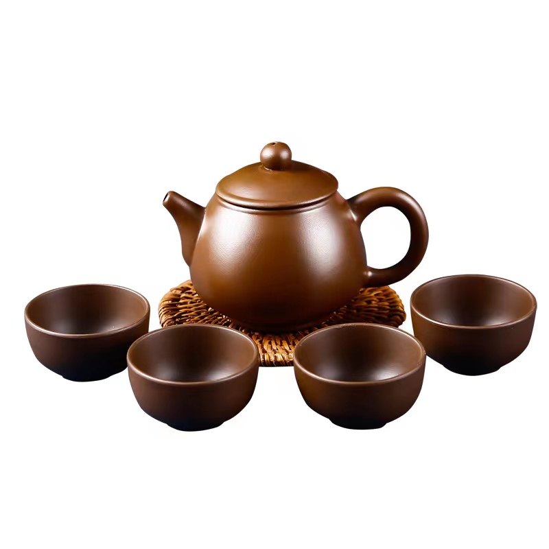 宜兴紫砂壶手工小号茶壶西施壶过滤养生陶瓷茶具泡茶壶套装送4杯
