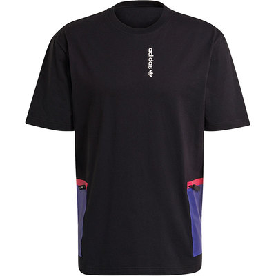 Adidas/阿迪达斯正品男士攀岩运动透气拼接印花短袖T恤H09355