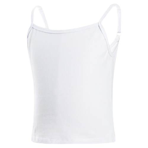 儿童舞蹈服秋冬吊带背心打底衣内衣防走光练功服白色上衣考级女童