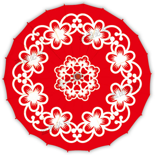 舞蹈演出伞西北东北秧歌道具油纸伞民族风剪纸伞绸布装饰工艺伞