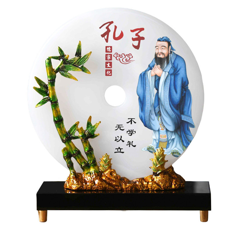 玉石平安扣摆件送教师节毕业礼物