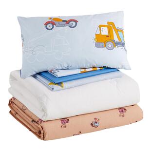 罗莱儿童幼儿园被子三件套床垫褥子专用小被子全棉被套枕头六件套