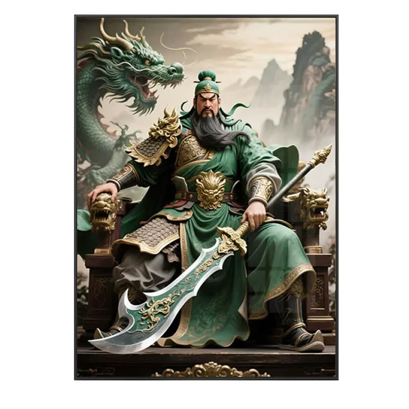 关帝圣君钻石画2026新款满钻关公关羽粘贴砖点钻十字绣武财神手工