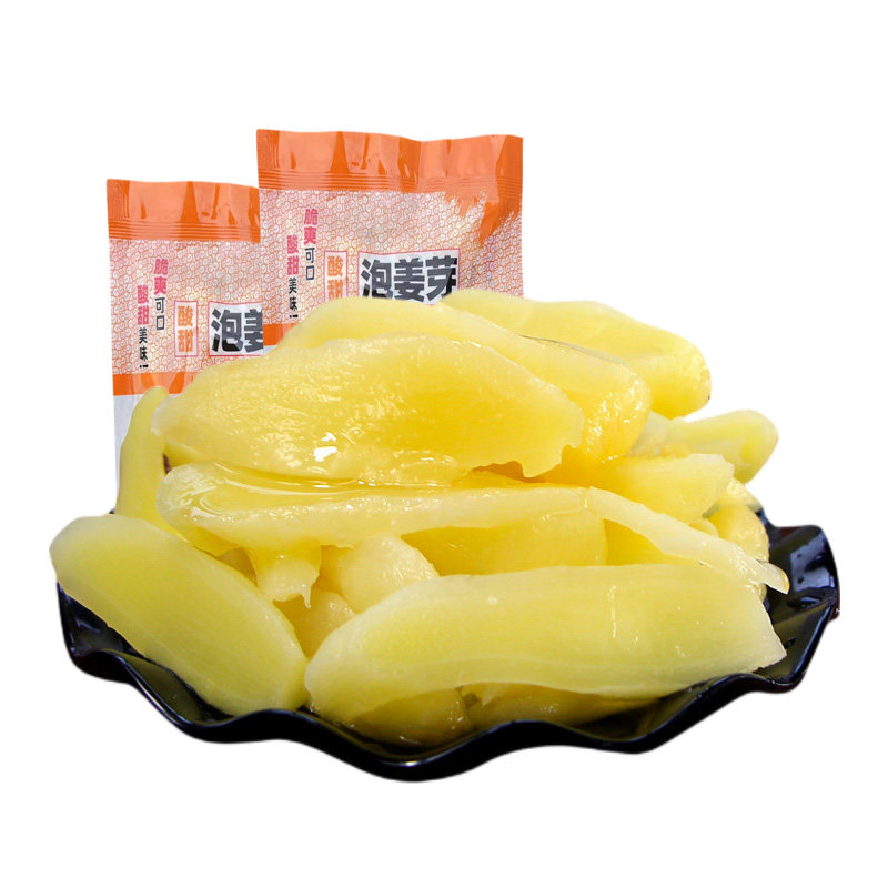 正宗山东特产嫩姜芽淄博新醋泡酸脆嫩姜芽腌制仔姜下饭小菜生姜片