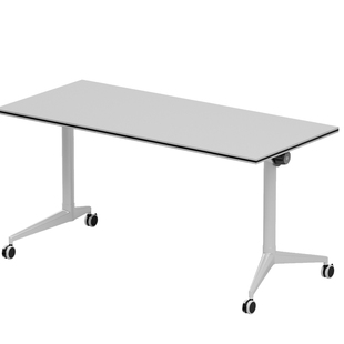 折叠会议桌培训桌椅组合拼接翻板桌移动长条桌辅导班课桌带轮桌椅