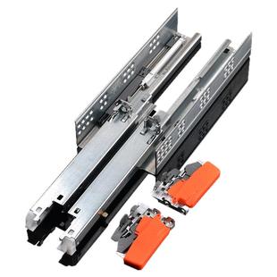 百隆托底轨道全拉反弹骑马抽进口百隆18板抽屉轨道碰碰开隐藏导轨