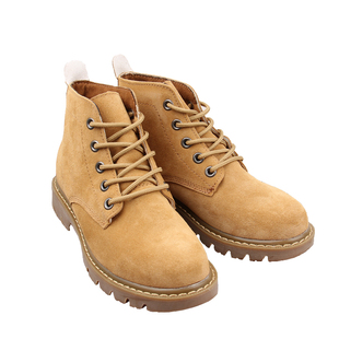 日系复古情侣马丁靴男反绒皮工装鞋英伦短靴男女款磨砂高帮沙漠