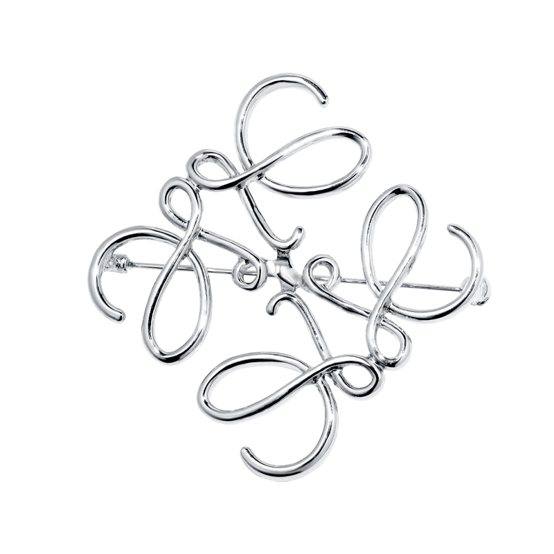 罗家几何镂空胸花胸针高档女高级设计感小众奢华精致西装别针配饰