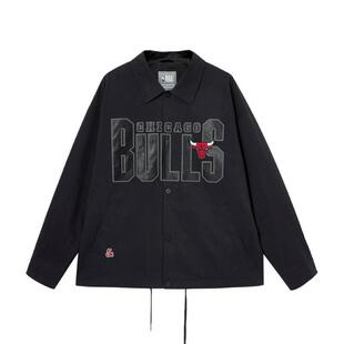 绫致杰克琼斯NBA联名款新款公牛队时尚休闲百搭宽松翻领夹克外套