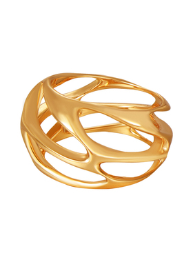 金色不规则食指戒指女