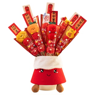 新年装饰品毛绒糖葫芦摆件2026新款马年春节礼物桌面过年氛围布置