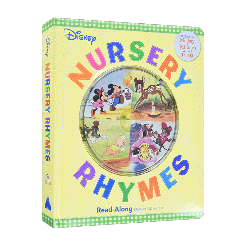 英文原版 Disney Nursery Rhymes Read-Along Storybook and CD 迪士尼童谣 故事书+CD 英文版 进口英语原版书籍