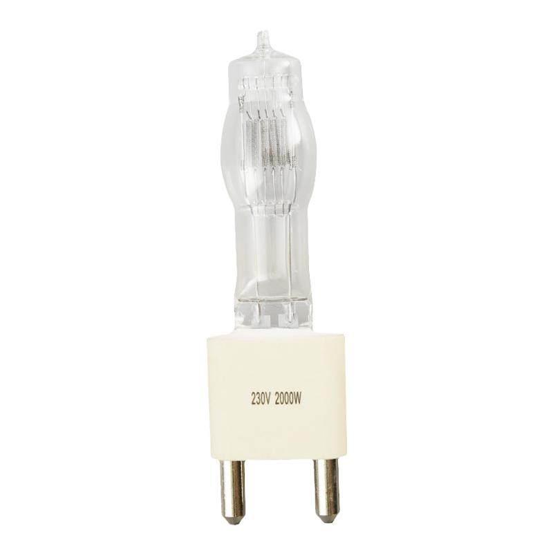 电影灯灯泡2000W影视灯摄影灯聚光灯1000w800w钨丝灯泡卤钨石英灯泡发丝灯拍摄灯电影灯光打光灯泡黄头红头灯