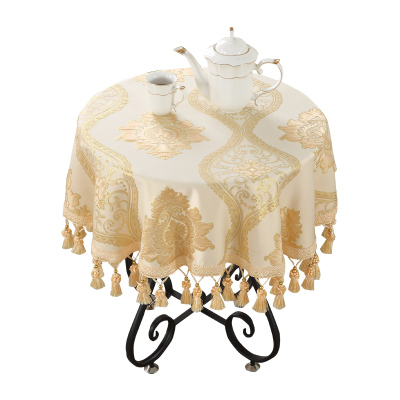 圆茶几欧式定制棉麻小清新