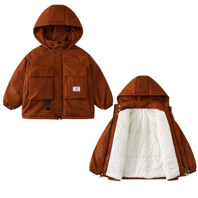 儿童宝宝风衣外套保暖冬季棉服韩