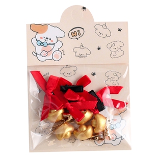 婴幼儿新年金元宝发绳喜庆红色蝴蝶结皮筋儿童可爱拇指发圈头饰