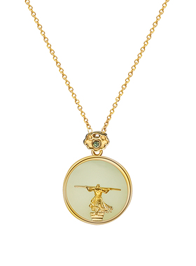 天然和田玉牌个性纯银国风吊坠