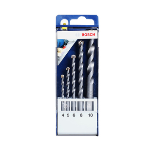 博世小蓝盒专业石工混凝土钻头套装墙壁开孔打孔冲击钻头 5/8支装