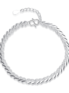 一心一意足银手链送闺蜜女友