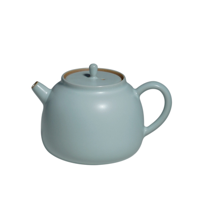 汝窑云见壶复古泡茶壶单壶家用景德镇陶瓷功夫茶具汝瓷送长辈礼品