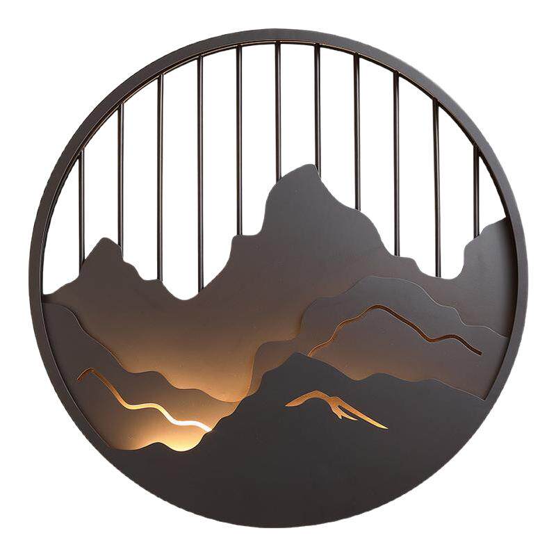 新中式户外壁灯防水山水别墅庭院灯创意入户大门外墙景观装饰壁灯