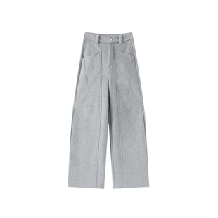 灰色弯刀运动卫裤2026新款今年流行爆款女装大码休闲阔腿梧桐裤春