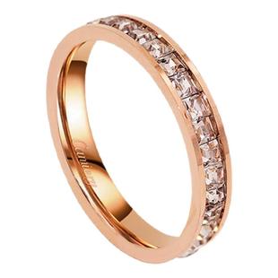 CAMIERY满天星戒指女小众设计LOVE系列18K玫瑰金满钻情侣钻戒对戒