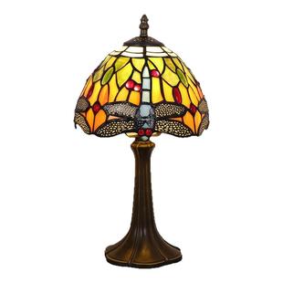 欧濠蒂卧室床头灯复古美式装饰灯彩色玻璃温馨民国风温馨复古台灯