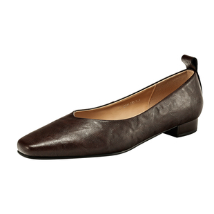 达芙妮单鞋女春季平底鞋子浅口2026新款船鞋女鞋夏季瓢鞋法式皮鞋