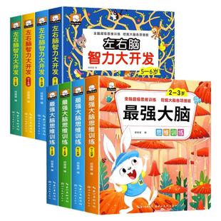 儿童左右脑智力大开发2-3全脑思维逻辑训练4-5岁认知早教书专注力启蒙书绘本1岁中班大班6岁幼儿园识字益智游戏书潜能开发宝宝书籍