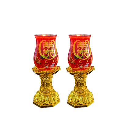 缘益坊喜上加喜水晶蜡烛