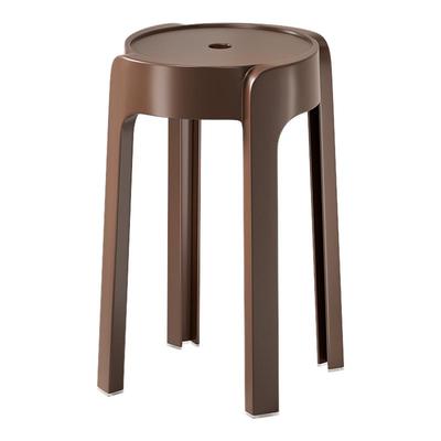 塑料凳子家用加厚可叠放餐桌凳圆高板凳客人备用椅子软包结实耐用