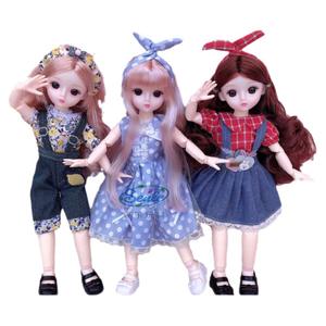 21关节3D真眼bjd娃娃30厘米娃娃