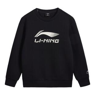 李宁儿童圆领卫衣男童女童中大童青少年学生上衣运动休闲宽松秋装