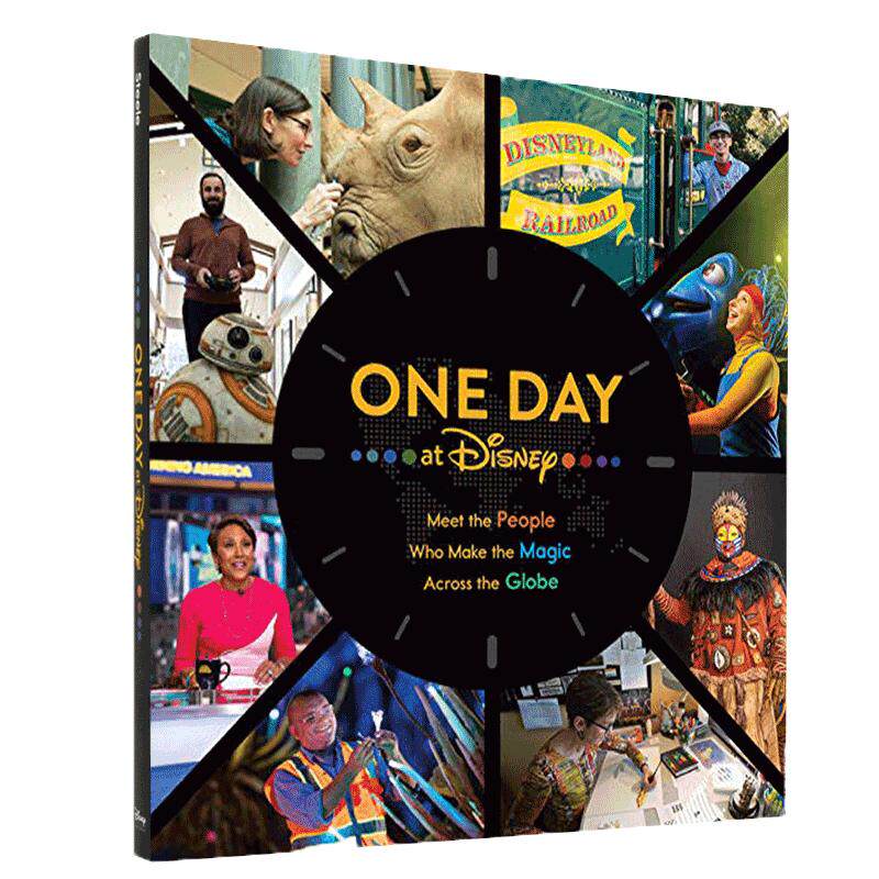 one day at disney 在迪士尼的一天 在迪士尼遇见全世界创造魔幻魔法的人 迪士尼官方52集纪录片配套精装书 英文原版 原版英语书籍