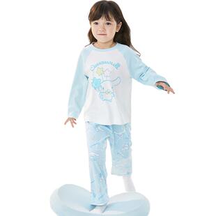 玉桂狗IP巴拉巴拉女童家居服套装宝宝睡衣春秋款儿童纯棉衣服小孩