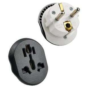 16A250V德标欧标韩国旅游转换插头二圆转换器插座欧洲新国标孔