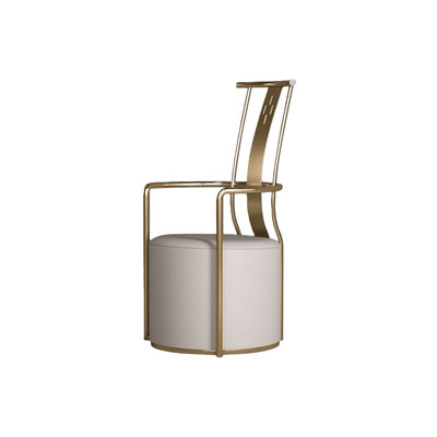 现代轻奢家用不锈钢茶台主人椅子