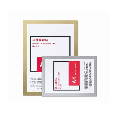 新款磁性展示贴a4透明文件框吸附