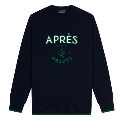 hazzys男士休闲羊毛针织衫