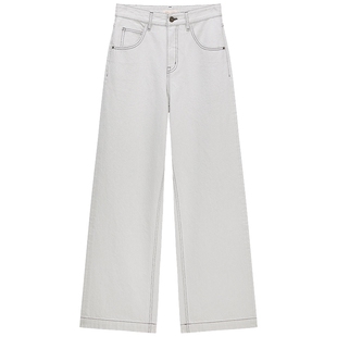 【新品】OCHIRLY欧时力 纯棉大直筒牛仔长裤女阔腿百搭2026春季