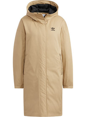 Adidas/阿迪达斯官方三叶草女子运动中长款鸭绒羽绒服 HF1585