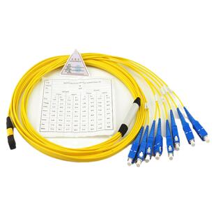 8芯3米万兆40G/100G MPO-SC光纤跳线QSFP模块连接线尾纤单模高速光纤连接器MPO转8个SC接头大方现货销售