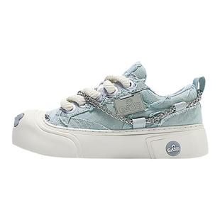 【陈浚铭同款】骨头鞋子新款女鞋秋季帆布鞋厚底增高板鞋大头鞋男