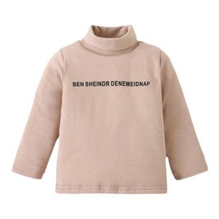 儿童加棉卫衣冬季新款男童三层加绒加厚打底衫女宝宝时尚高领保暖