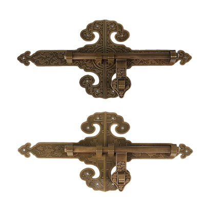 中式仿古黄铜插销古建大门