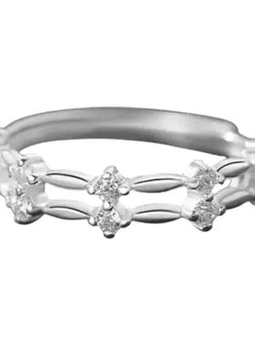 HANXINSTUDIOS999双层锆石戒指