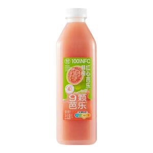 盒马NFC鲜榨红心芭乐复合果汁1L瓶装高颜值冷藏