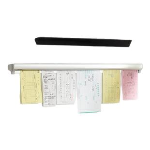 得力夹单器厨房外卖单子小票夹子固定器饭店后厨插单器铝合金卡单器餐厅菜单挂单器免打孔奶茶店排订单器