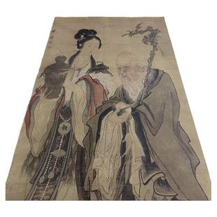 黄山寿麻姑献寿图书画人物国画高清微喷仿古复制装裱挂轴临摹装饰